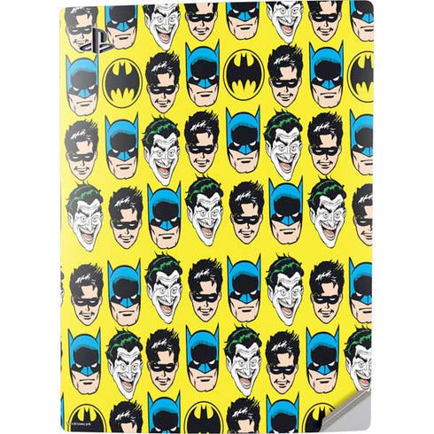 DC Comics Batman Vintage Character Pattern - Joker and Robin PS5 Digital Edition Console Skin